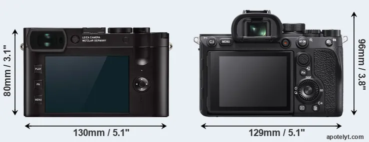 Comparison Q2 or A7R IVA rear