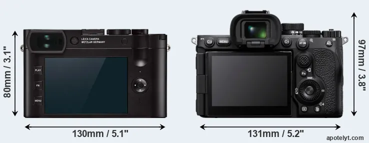 Comparison Q2 or A7R V rear