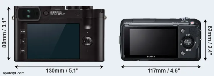 Comparison Q2 or NEX-3 rear