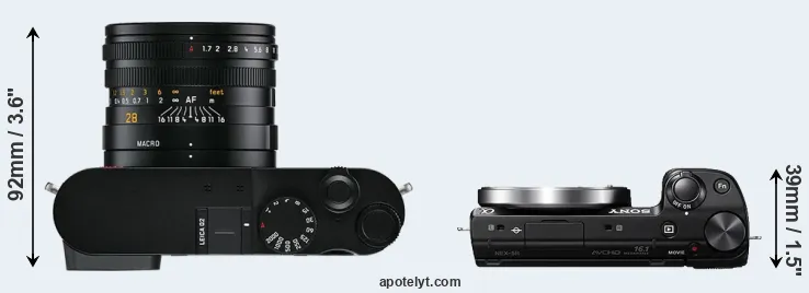 Compare Q2 versus NEX-5R top