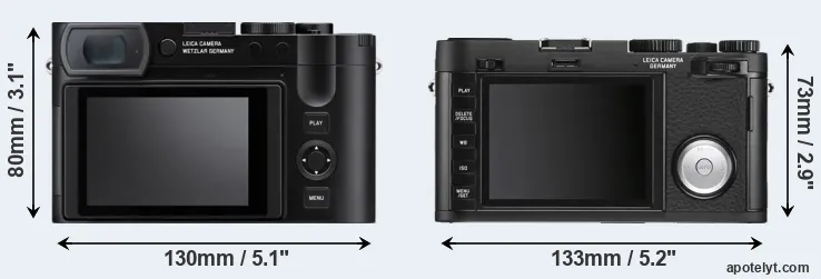 Comparison Q3 or X Vario rear