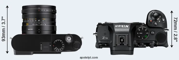 Compare Q3 versus Z5 II top