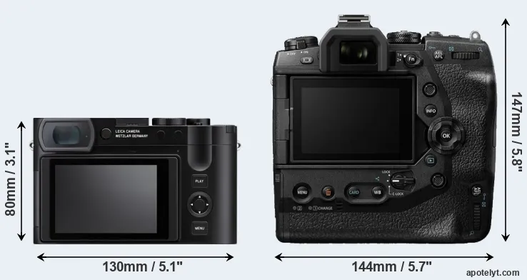 Comparison Q3 or E-M1X rear