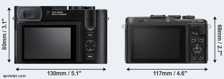 Comparison Q3 or E-PL10 rear
