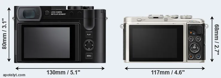Comparison Q3 or E-PL9 rear