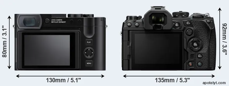 Comparison Q3 or OM-1 II rear