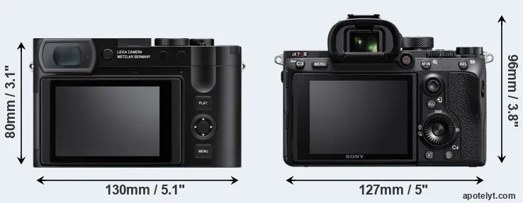 Comparison Q3 or A7R III rear