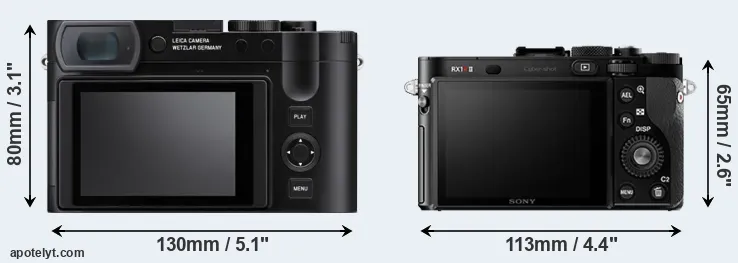 Comparison Q3 or RX1R II rear