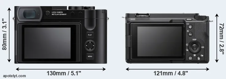 Comparison Q3 or ZV-E1 rear
