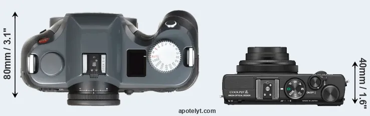 Compare S-E Typ 006 versus Coolpix A top