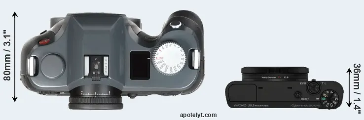 Compare S-E Typ 006 versus RX100 top