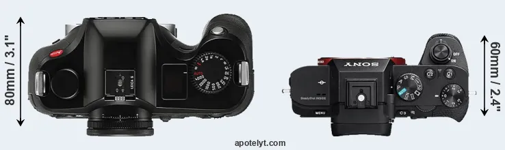 Compare S Typ 006 versus A7 II top