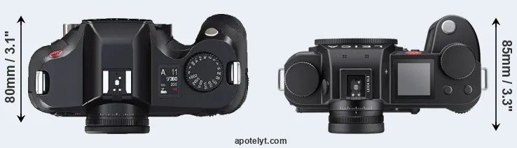 Compare S2 versus Leica SL3 top