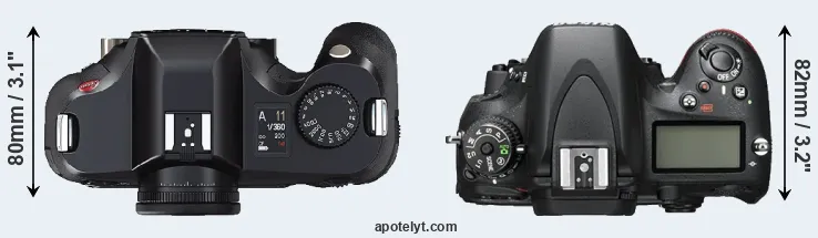 Compare S2 versus D600 top