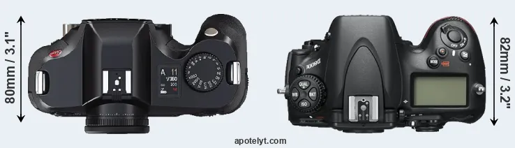 Compare S2 versus D800E top