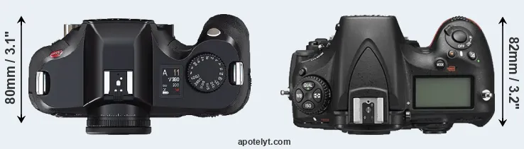 Compare S2 versus D810 top