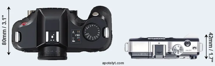 Compare S2 versus E-PL1 top