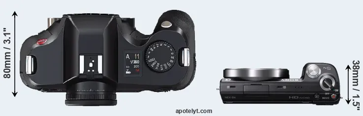 Compare S2 versus NEX-5N top