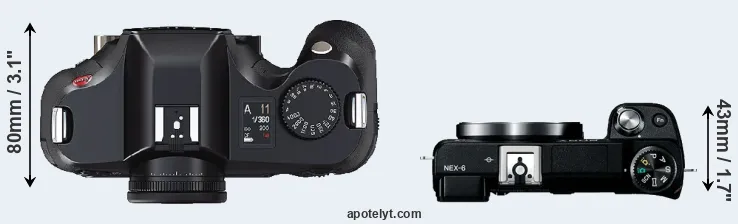 Compare S2 versus NEX-6 top