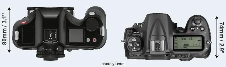 Compare S3 versus D300 top