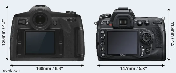 Comparison S3 or D300S rear