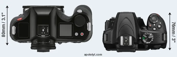Compare S3 versus D3400 top
