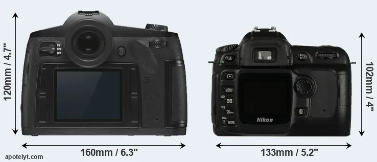 Comparison S3 or D50 rear