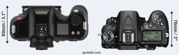 Compare S3 versus D7200 top