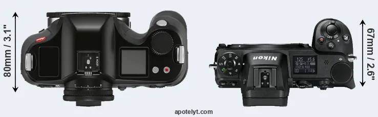 Compare S3 versus Z6 top
