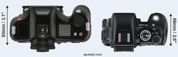 Compare S3 versus E-500 top