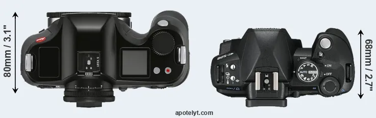 Compare S3 versus E-520 top