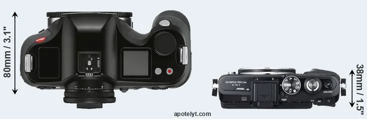 Compare S3 versus E-PL7 top