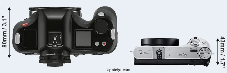 Compare S3 versus NX500 top