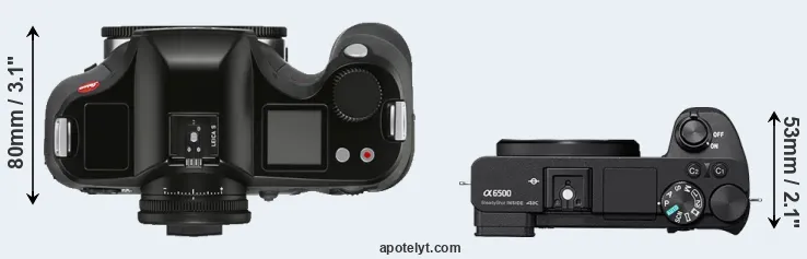 Compare S3 versus A6500 top