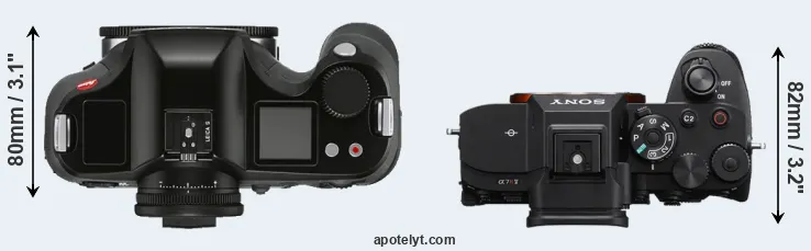 Compare S3 versus A7R V top