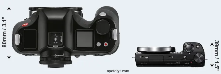 Compare S3 versus NEX-5R top