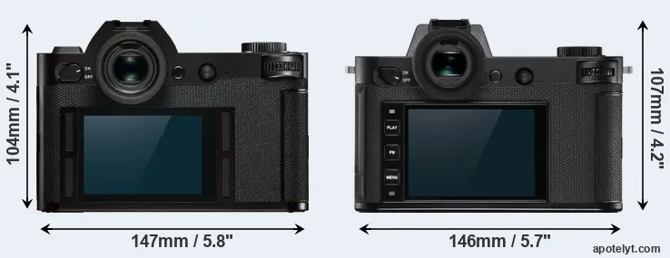 Comparison Leica SL or Leica SL2-S rear