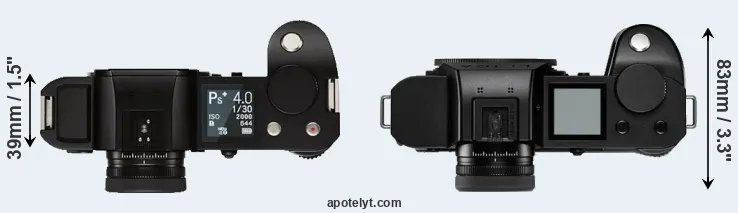 Compare Leica SL versus Leica SL2-S top