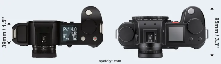 Compare Leica SL versus Leica SL3 top