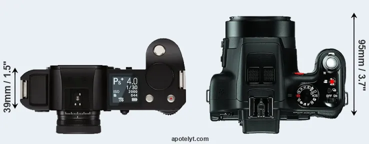 Compare Leica SL versus V-LUX 3 top