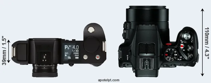 Compare Leica SL versus V-LUX 4 top