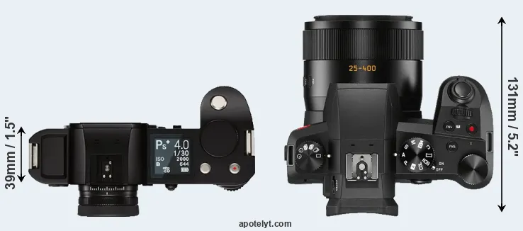 Compare Leica SL versus V-LUX 5 top