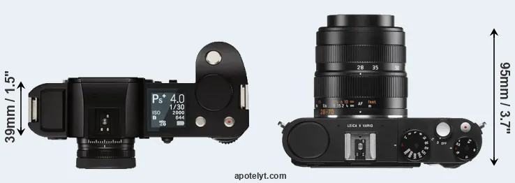 Compare Leica SL versus X Vario top