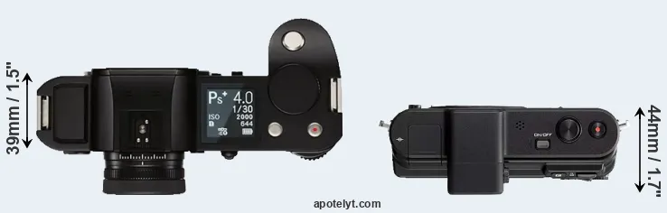 Compare Leica SL versus V1 top