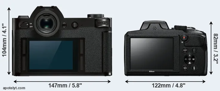 Comparison Leica SL or B600 rear