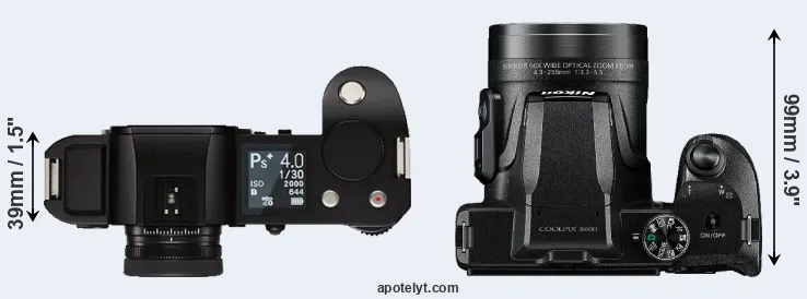 Compare Leica SL versus B600 top