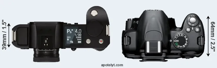Compare Leica SL versus D3000 top