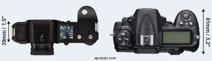 Compare Leica SL versus D300S top