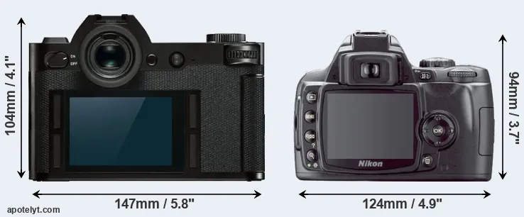 Comparison Leica SL or D40X rear