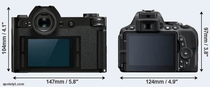 Comparison Leica SL or D5500 rear